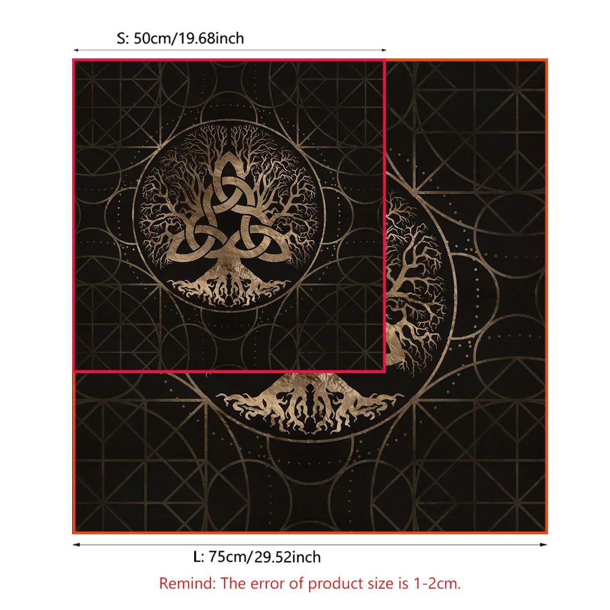 Tree of Life Pendulum Divination Table Cloth For Tarot Altar Tarot Cloth Witchcraft Astrology Oracle Cards Pads Witch home Decor