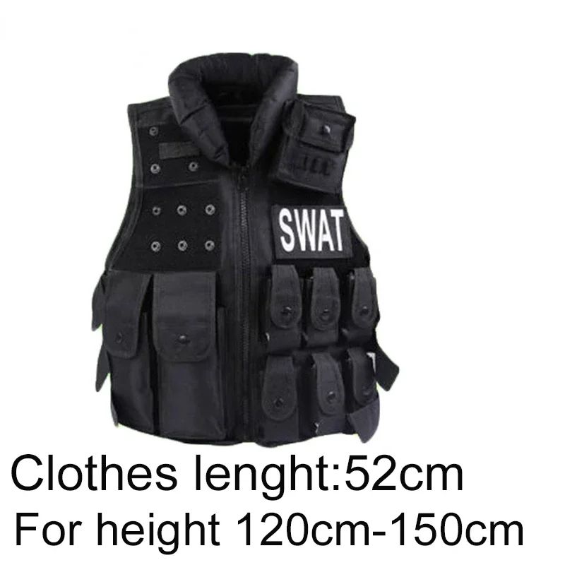 2025 Halloween Children Hunting Military Tactical Army Vest Kids Airsoft Gear Combat Armor Uniform Boy Girl Swat Police Outdoor