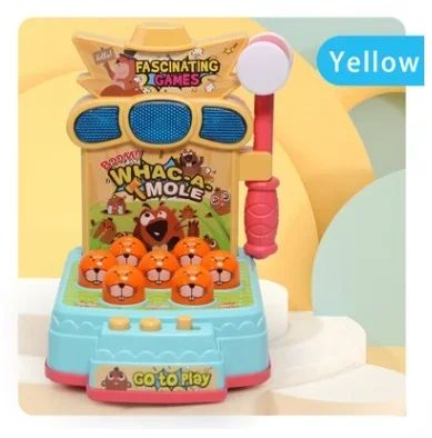 Console de Jogos Iluminador para Bebês de 2024, Brinquedo Elétrico de Bate-toupeira com Música Interativa para Educação Infantil