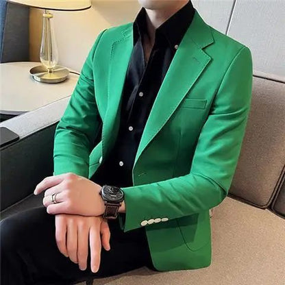 Single Breasted High Quality Coat Spring Autumn Men's Suit Jackets Models Trendy 2025 Gentleman Simple Fashionable Male Blazer