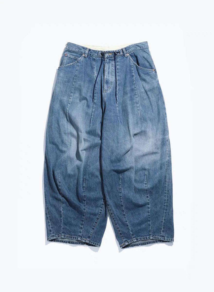 Japanese Retro High-quality Washed Loose Wide Leg Balloon Denim Pants for Men 25ss New Arrival