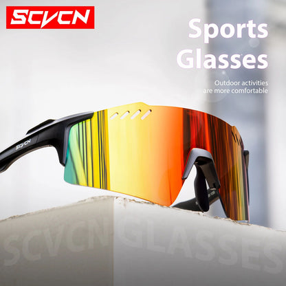 SCVCN Outdoor Photochromic Sunglasses Sports Bike Cycling Glasses Man MTB Climbing Glasses Eyewear Women Driving Bicycle Goggles