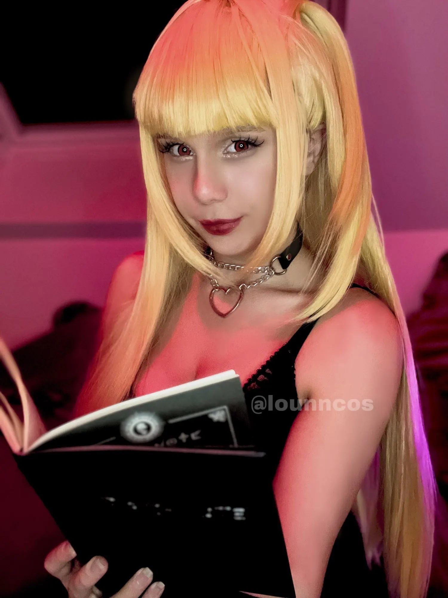 Anime MisaMisa Cosplay Wig Misa Amane Long Blond Double Tails Heat Resistant Hair Hallowen Party Wigs + Wig Cap