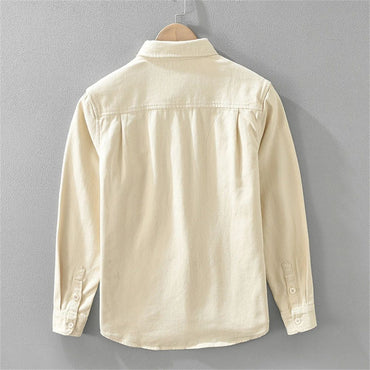 Autumn Winter men's long sleeve clothing cotton cargo shirts Solid workwear men tops Thickened shirt jacket for men 7569#