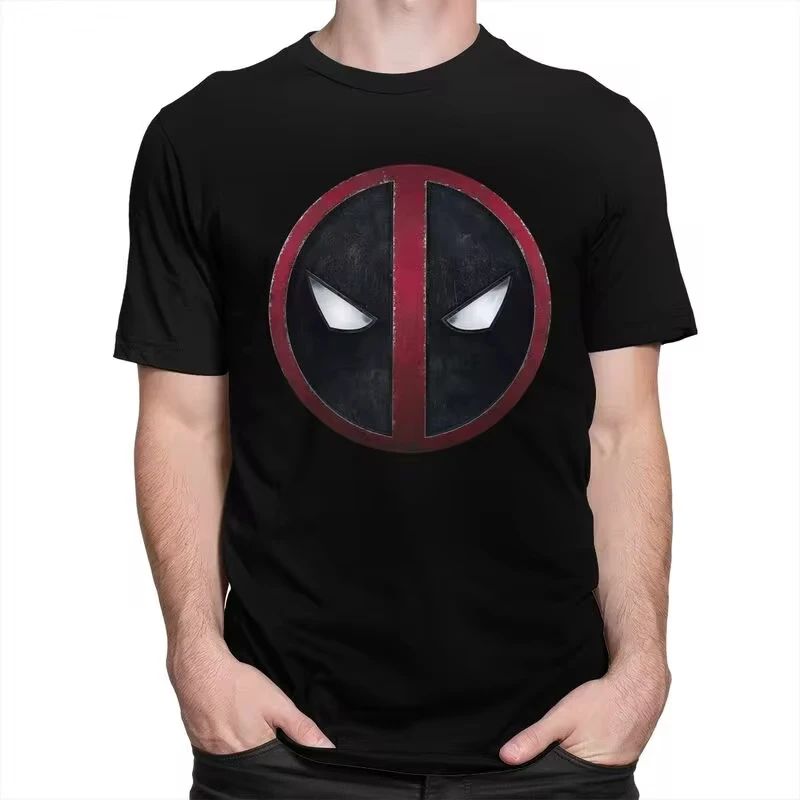 Mens Deadpool T Shirts Short Sleeve Cotton Tshirts Stylish Leisure Marvel Tee Plus Size Apparel Marvel Top Graphic T-shirt Print