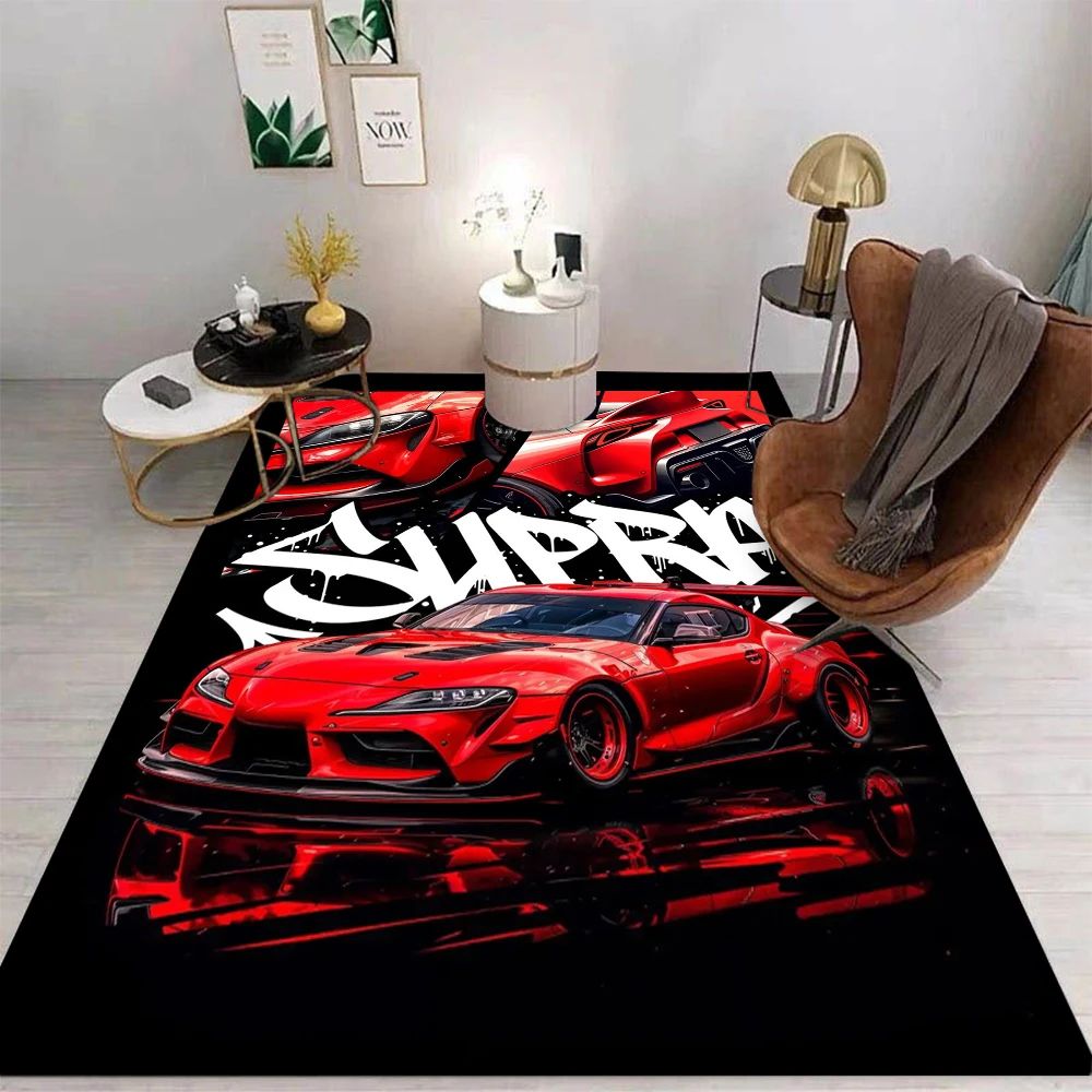 Miata Supra Car E36 Super Car Carpet for Living Room Decor Bedroom Soft Rugs Doormat Child Play Area Rug Nonslip Mat Kid Gift