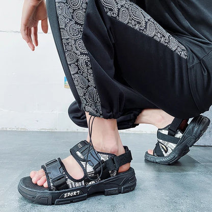 Summer Men's Sport Sandals Big Size 45 Slip on Casual Shoes for Men Outdoor Fashion Holiday Thick Sole Beach Sandals