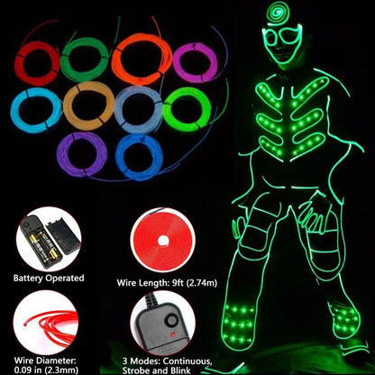 1M/3M/5M Flexible Neon Light Ball Dress Decoration Light EL Luminous Cable Party DIY Atmosphere Light Waterproof LED Strip