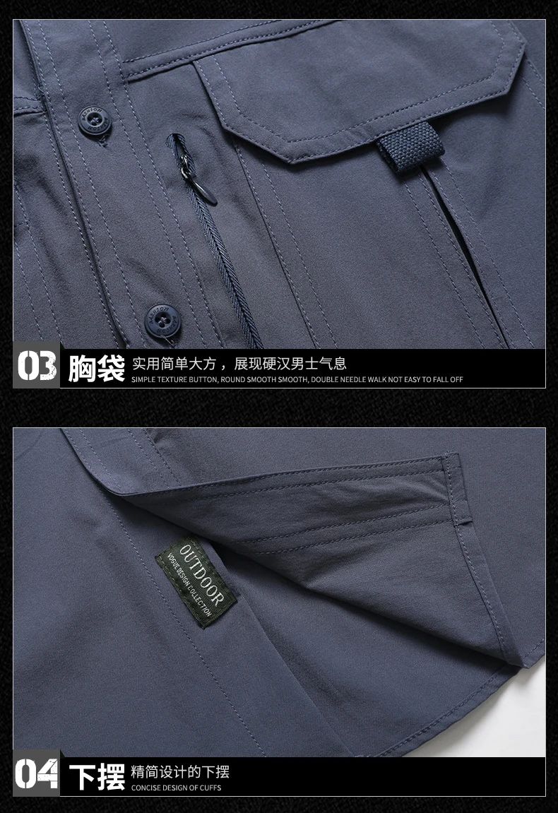 Summer Tactical Shirts Men Work Short Sleeve Shirt Outdoor Breathable Quick Dry Multi-pocket Cargo Camp Hike Short Sleeved Shirt