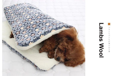Tapete para Animais de Estimação Espessado Outono/Inverno Canil Quente Manta para Gatos/Cães Tapete Antiderrapante de Flanela Macia de Algodão para Cães Pequenos e Grandes