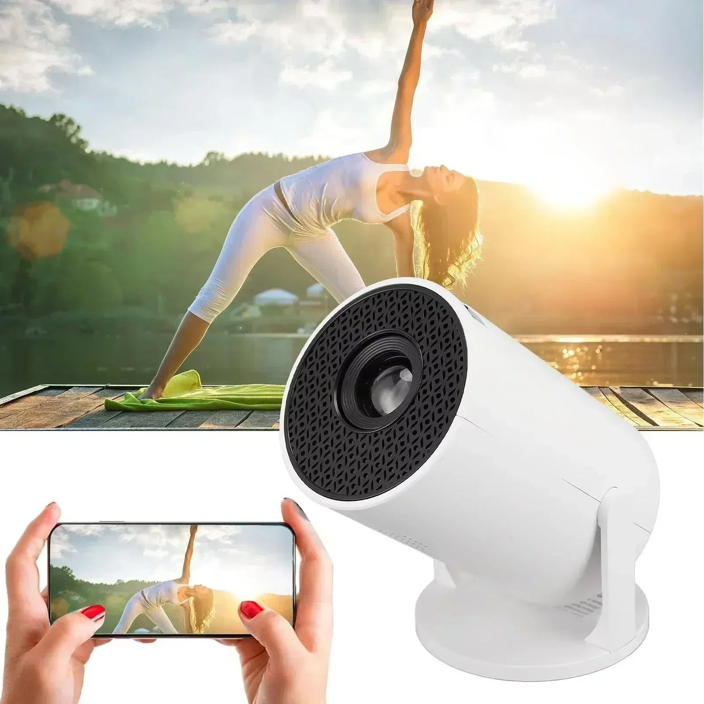 Novo Projetor 4K Android 11 HY300 Wifi6 290ANSI Allwinner H713 BT5.0 1080P 1280*720P Cinema Projetores Portáteis para Exterior?