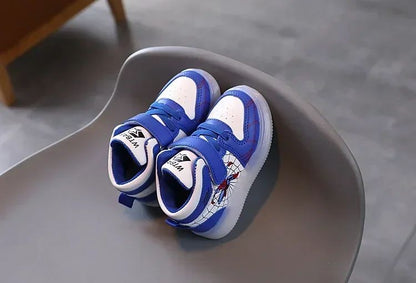 Disney Children's Led Light Shoes Fashion Aoger Spiderman Boys Sneakers Girls Cartton Casual Shoes Breathable Kids Sport Shoes