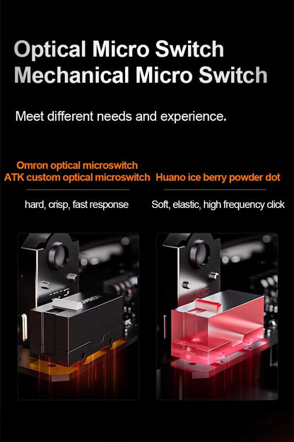 ATK Dragonfly A9 Ultra/A9 Plus Gaming Mouse Dual 8K Polling Tri Mode PAW3395/3950 Sensor Ergonomic  Esport PC Peripheral