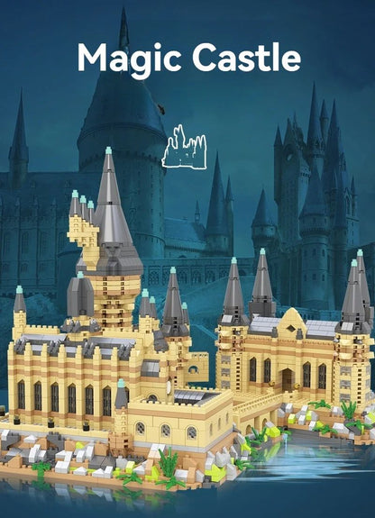 Magic Castle Arquitetura Medieval Conjunto de Construção Criativo Blocos de Montar Técnicos Kit MOC Presente Adultos Crianças Feriado