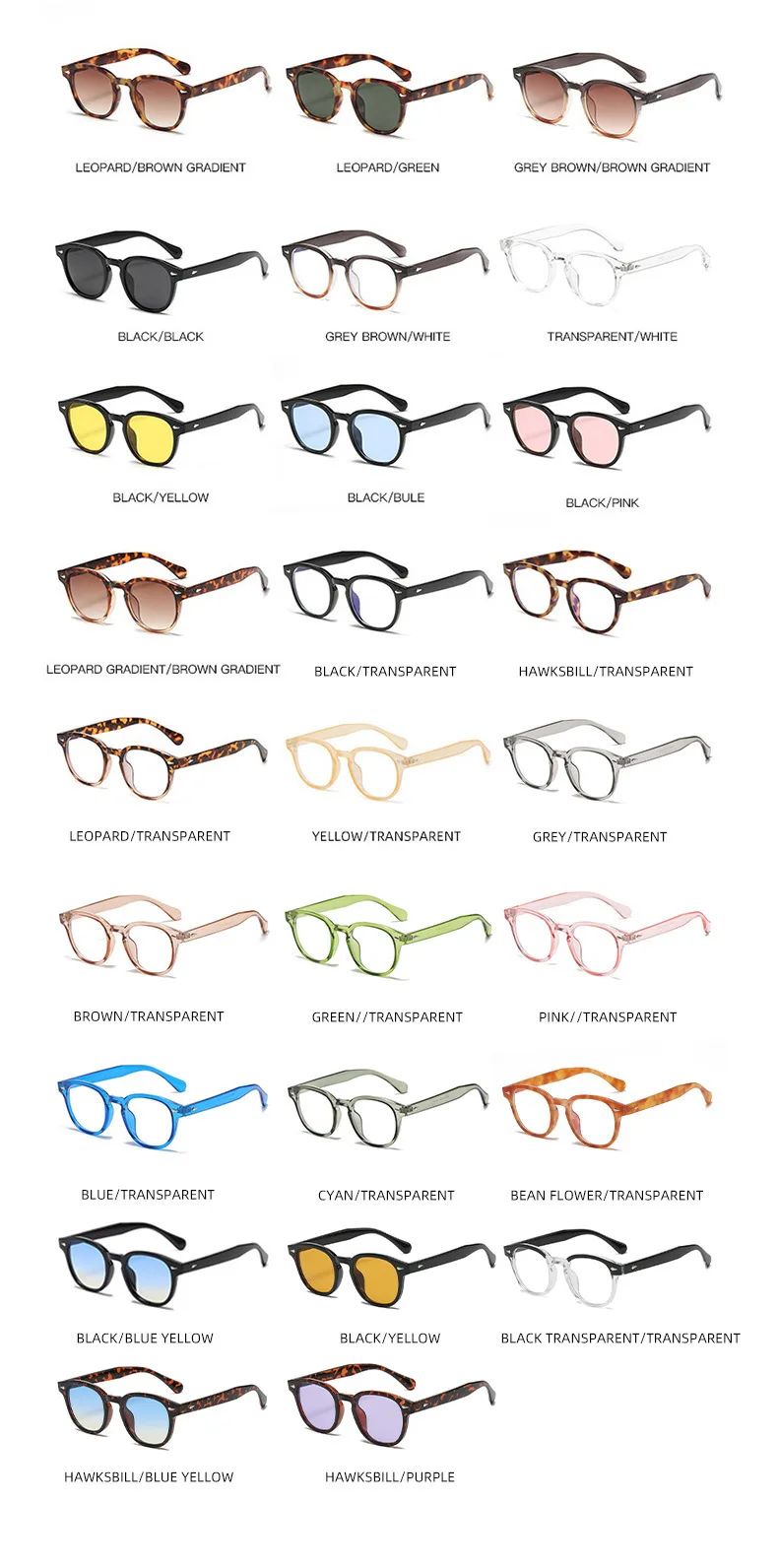 JNPCXI Quality New Retro Round Sunglasses Women Fashion Rivets Decoration Shades UV400 Men Punk Leopard Sun Glasses