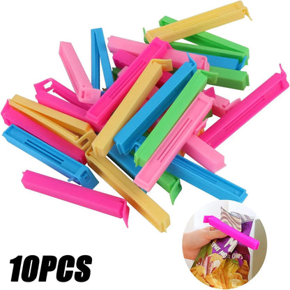 10/5PCS Portable Kitchen Storage Food Snack Seal Sealing Bag Clips Sealer Clamp Plastic Tool Kitchen Accessories Food Bag Clips
