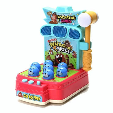 Console de Jogos Iluminador para Bebês de 2024, Brinquedo Elétrico de Bate-toupeira com Música Interativa para Educação Infantil