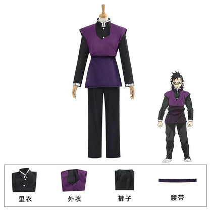 Shinazugawa Genya Cosplay Anime Costume Wig Carnival Halloween Comic Animation Party Clothing