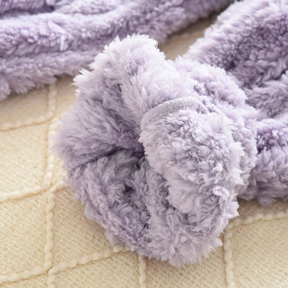 Baby Girl Clothes Purple Plush Jacquard Top+Pants 2-piece Set for Autumn and Winter Home Kids Casual Pajamas 3-7 Years Old