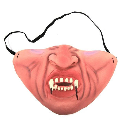 Half Face Clown Mask Creative Adult Latex Masks Cosplay Props Humorous Elastic Band Funny Halloween Horrible Party Decoration