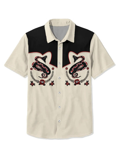 Men's Shirt Summer Casual Fashion Short Sleeved Shirt For Men Loose Breathable H