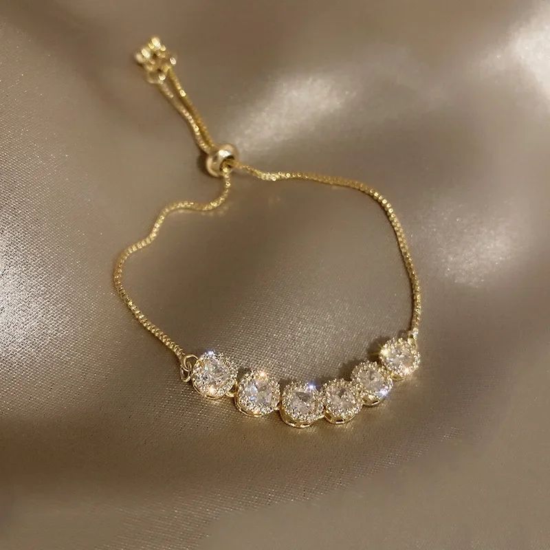 2024 New Korea New Fashion Letter D Star Simple Vintage Pendant Bracelet Woman Stainless Steel Bracelet Luxury Original Jewelry