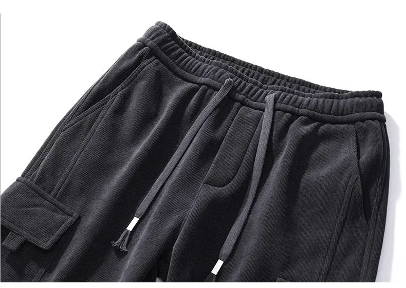 Calça Casual Masculina Elástico na Cintura Primavera Outono Estilo Novo Calça Esportiva Harem Jogger Reta com Cordão Elástico Masculina
