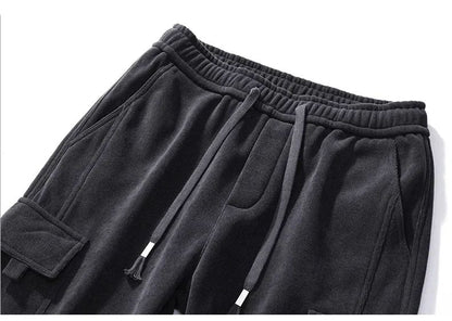 Calça Casual Masculina Elástico na Cintura Primavera Outono Estilo Novo Calça Esportiva Harem Jogger Reta com Cordão Elástico Masculina
