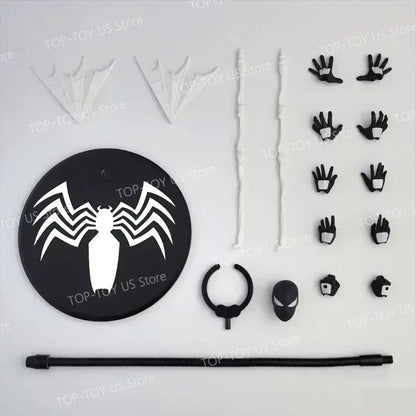 Conjunto de Brinquedos Original de Figuras de Ação Anime do Homem-Aranha, Traje Simbionte e Aranha Escarlate - Conjunto de Presente Colecionável