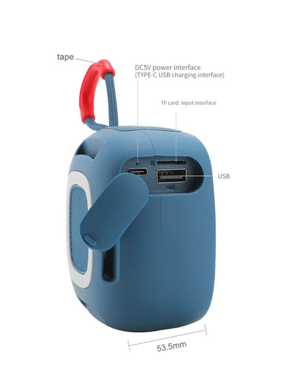 Caixa de som Bluetooth T&G TG659 Mini Sem Fio Potente à Prova D'água TWS Bluetooth 5.3 com Alto-falante HIFI e Suporte para Cartão TF e Rádio