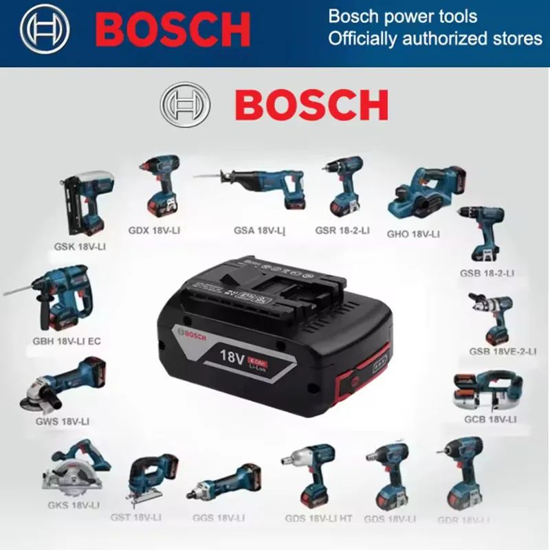 Bateria 100% Original 18v 6Ah 5Ah 3Ah BOSCH Professional 18V 18650 Bateria Li-ion 18V Substituição para BAT609 BAT609G BAT618 BAT618G