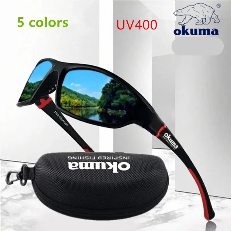 Óculos de Sol para Pesca Okuma UV400 Masculino para Dirigir Óculos de Sol Masculino Clássico para Caminhada e Pesca Óculos de Sol UV400