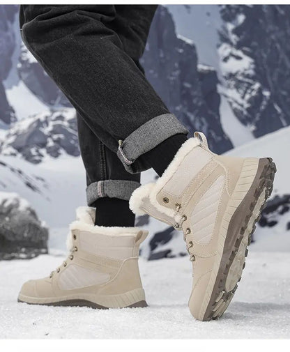Men Women Waterproof Winter Boots Snow Barefoot Casual Shoes Outdoor Warm Work Shoes Ankle Shoes for Trekking Climbing Hiking