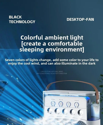 Portable 3 in 1 Mini Ac Air Cooler Fan for Home Products Conditioner Household Small Night LED Humidifier Lights Camping Room