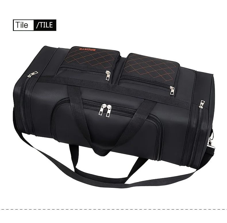 Men Nylon Travel Duffel Bag Large Capacity Handbag Portable Outdoor Carry Luggage Convenient Practical Male's Weekend Gym Bag