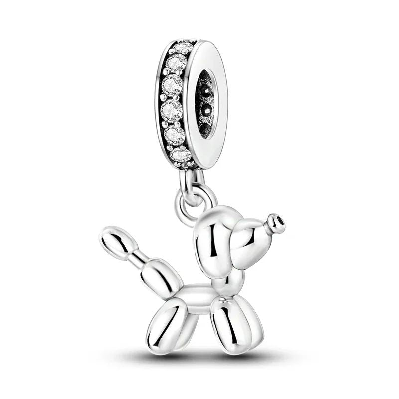 925 Sterling Silver Dog Charms French Bulldog Poodle German Shepherd Beagle Dachshund Pendants Fit Bracelets DIYJewelry Gift