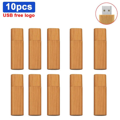 10 unidades/lote Logotipo Personalizado Madeira Casamento Presente USB 2.0 Flash Drive 4GB 8GB 16GB 32GB Pendrive Mini Criativo Pen Drive Memória U Stick