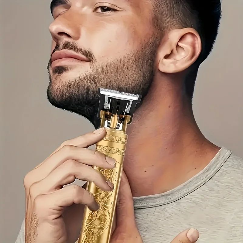 Professional Men's Electric Hair Clipper, USB Rechargeable Trimmer for Beard & Haircut, Cordless Grooming Kit, Father's Day Gift