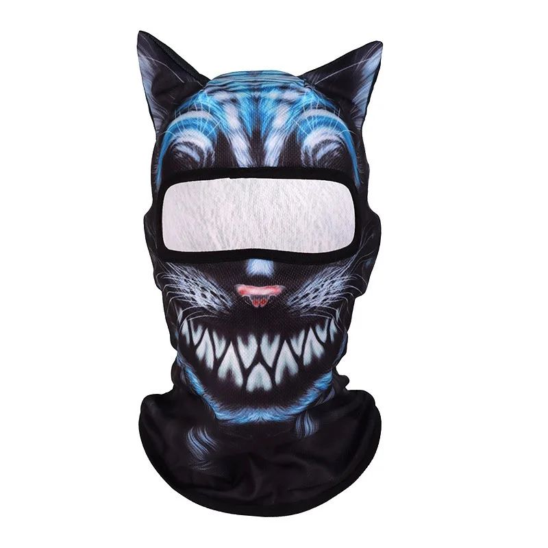 3D Cat Mask Dog Tiger Cosplay Balaclava Motorcycle Full Face Hood Mask Skiing Hat Helmet Cute Headgear Hat Halloween Party Masks