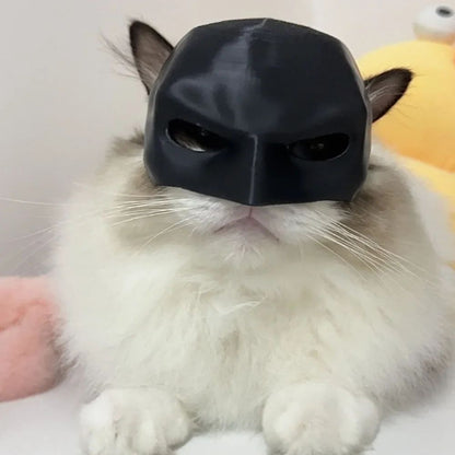 2026-Bat Cat Avenger Mask Black Matte Bat Mask Superhero Pet Toys Cat Bat Pet Man Mask for Cat and Dogs Spooky Make-up Party Toy