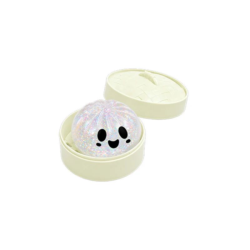 Halloween Simulation Baozi Ghost Dumpling Toy Soft Slow Elastic Squid Toy Clip Steamer Steamed Baozi Halloween Gift
