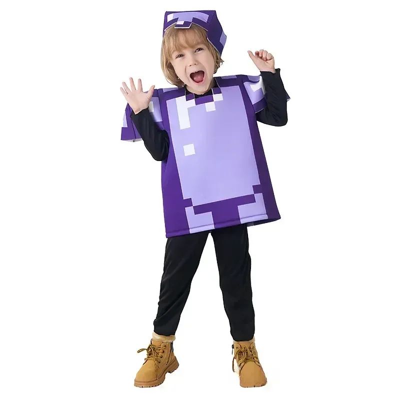 Game My World Role Play Holiday Party Pixel Costume Toy Mc Boys Girls Set Diamond  Christmas Gift Stage Costume
