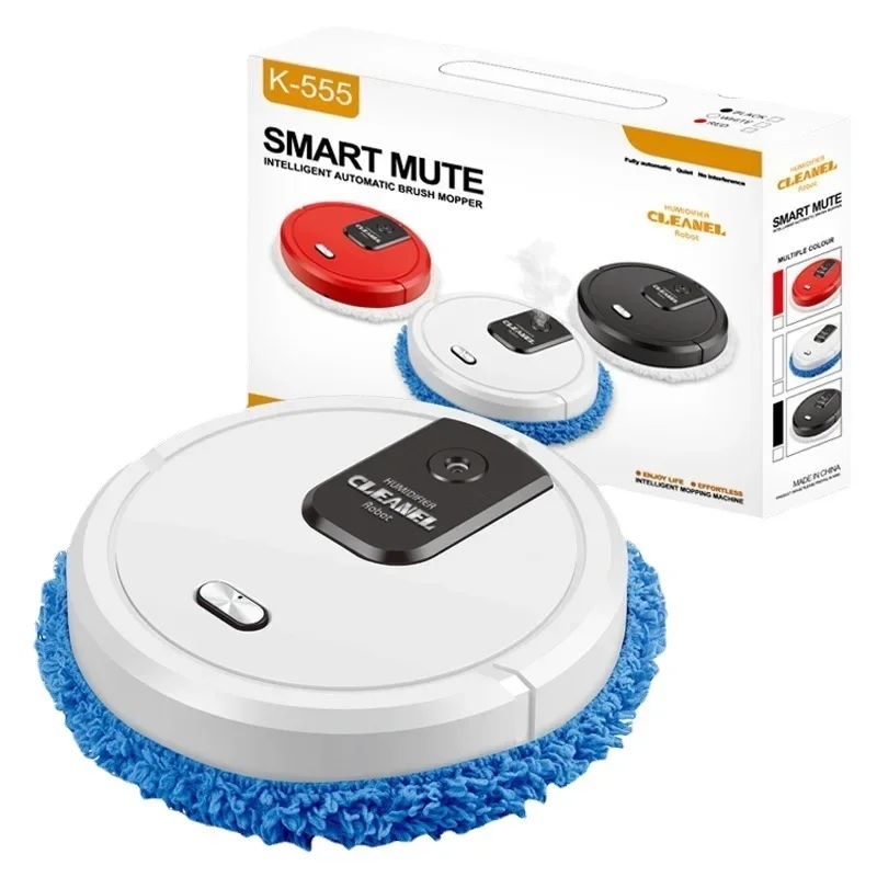 2026 Novo Robô Aspirador e Passador de Pano Inteligente Doméstico Recarregável Seco e Molhado com Spray Umidificador