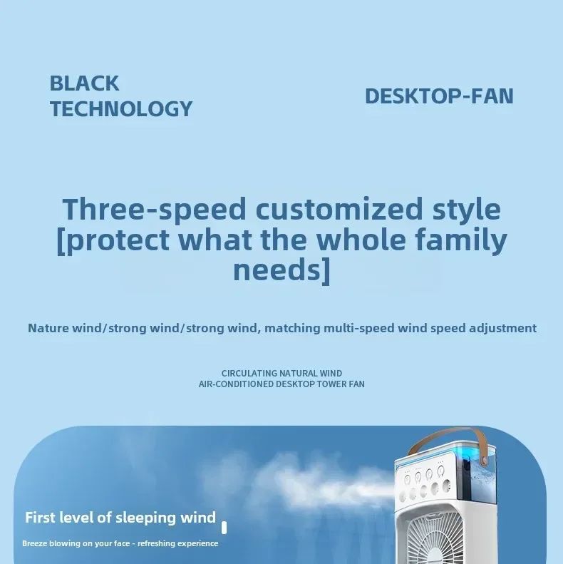 Portable 3 in 1 Mini Ac Air Cooler Fan for Home Products Conditioner Household Small Night LED Humidifier Lights Camping Room