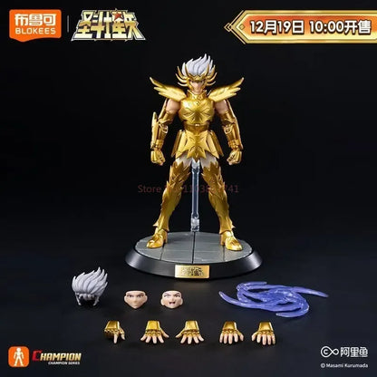 Anime Model Blokees Saint Seiya Champion Class Capricórnio Shura Câncer Máscara da Morte Dragão Dohko Action Figure Modelo Montado Brinquedo