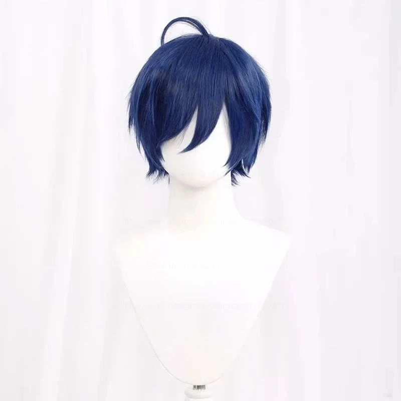 Synthetic Short Straight Cosplay Wig White Green Purple Brown Black Blue Gray Orange Red Fluffy Heat Resistant Hair Anime Wigs