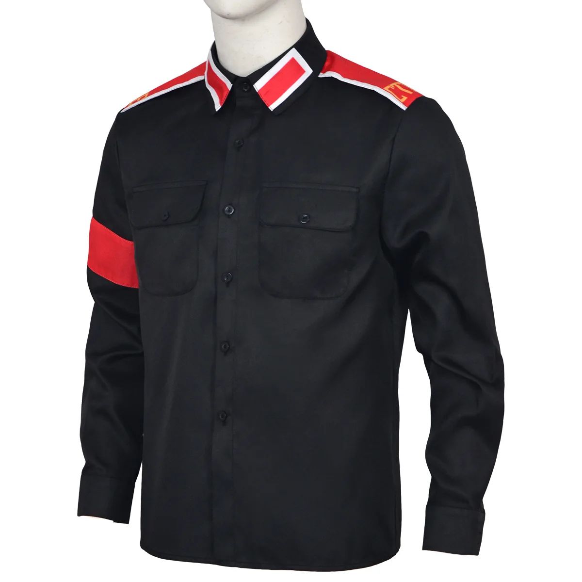 Michael CTE anti-war armband Embroidery outwear Black Red White Color Imitation Shirt Pop Star Cosplay Costume Outfit