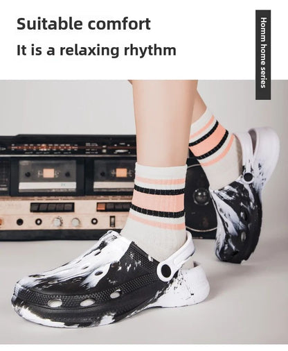 Summer Couple Clog Shoes Fashion Sandals Waterproof Slippers Men Shoes Outdoor Soft Sole Shoes Clogs EVA Beach Home Slipper