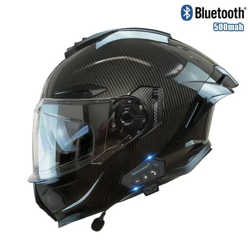 Capacete Articulado de Moto com Bluetooth Lente Dupla Off-road Capacete de Corrida Cascos para Moto Capacete de Moto Aprovado pelo DOT Para BMW