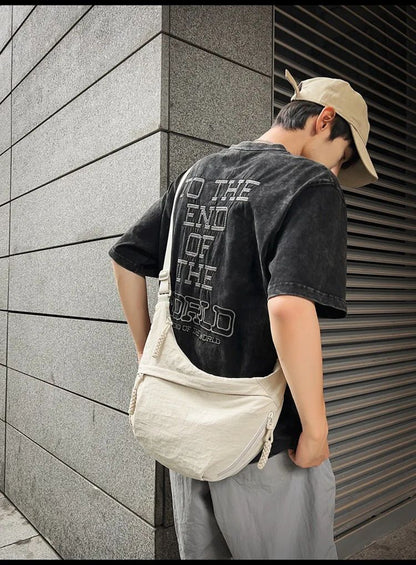 Trendy Women's Soft Cloth Shoulder Bag Solid Color Student Casual Style Big Handbags Crossbody Bags for Women Shoulder Hobos Bag